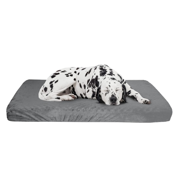 Pet Adobe Orthopedic Pet Bed - Egg Crate and Memory Foam with Washable Cover 46x27x4 by Pet Adobe - Gray 172442MDQ - main